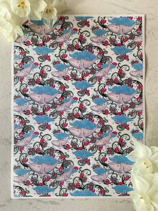 Bake-Kujira Bone Whale Paisley Folklore Collab Colour Water Soluble Transfer - Me Oh My Graphics x Coral Cockatoo 13