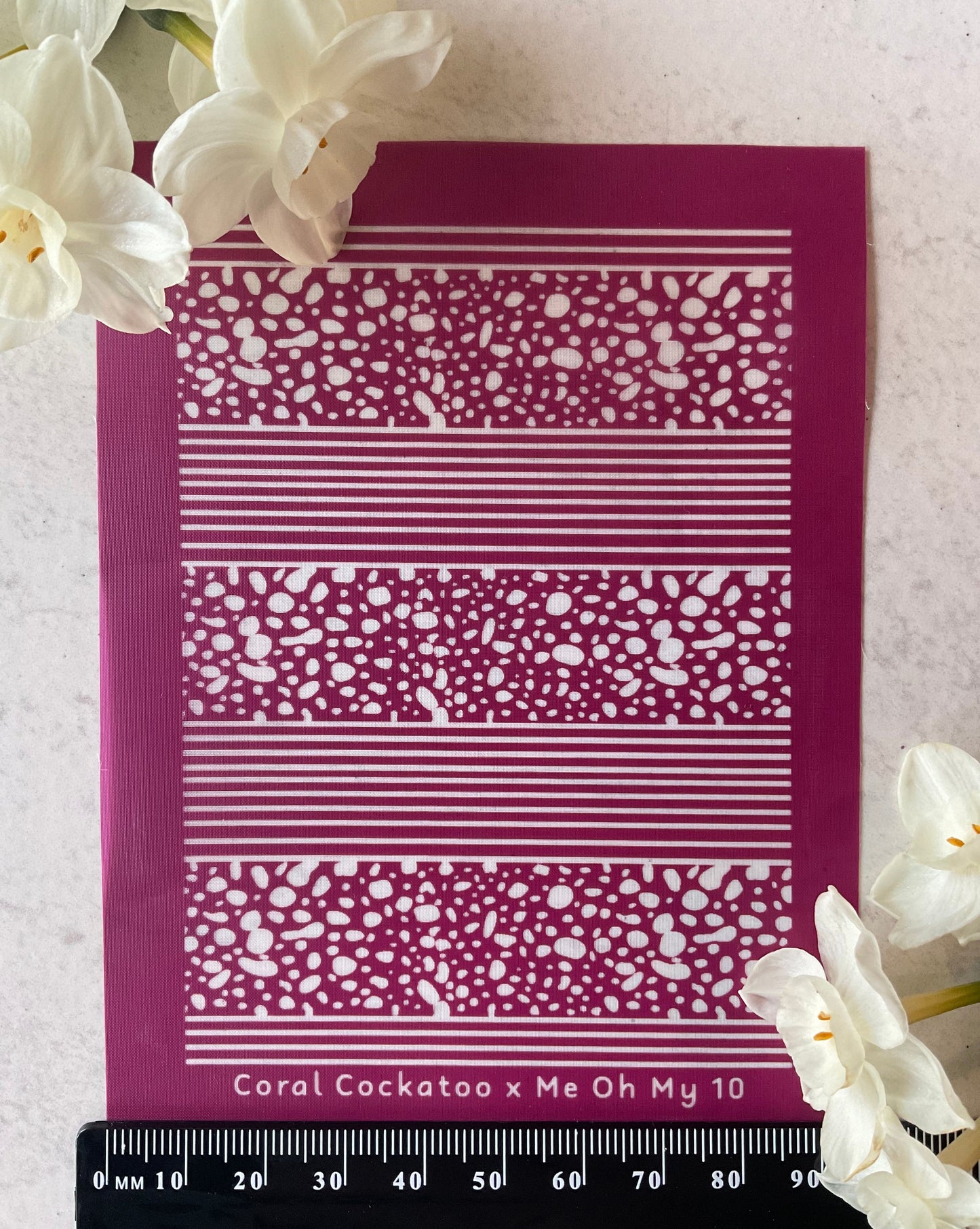 Stripes & Clashing Organic Pebbles Collab Silkscreen - Me Oh My Graphics x Coral Cockatoo 10