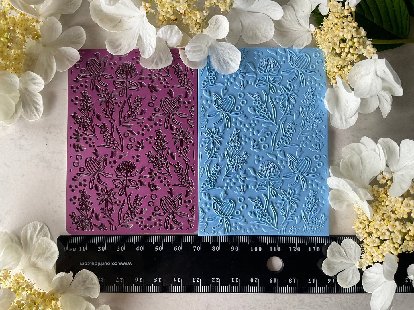 Australian Flowers - Waratah, Banksia and Wattle Flowers Texture Mat 001