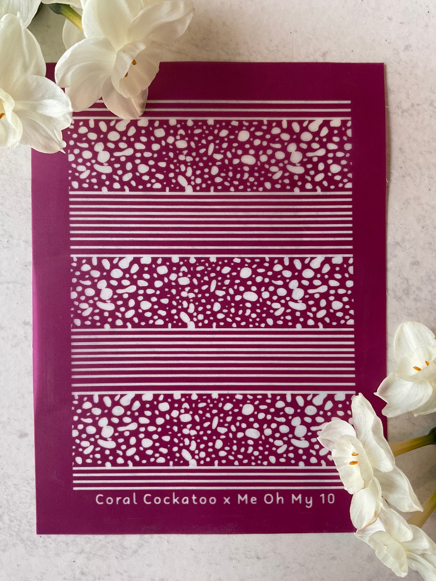 Stripes & Clashing Organic Pebbles Collab Silkscreen - Me Oh My Graphics x Coral Cockatoo 10