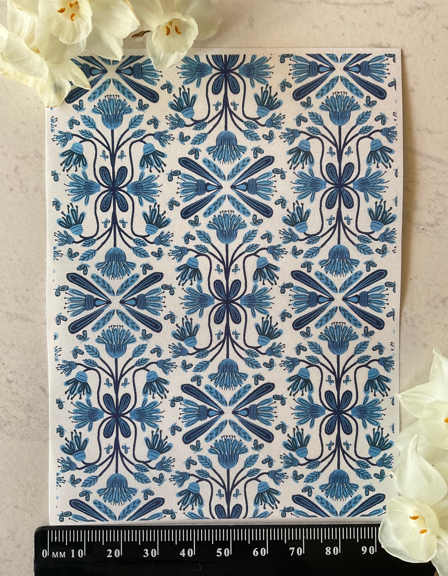 Toile Wooly Butt Gum Blossoms Collab Colour Water Soluble Transfer - Me Oh My Graphics x Coral Cockatoo 01