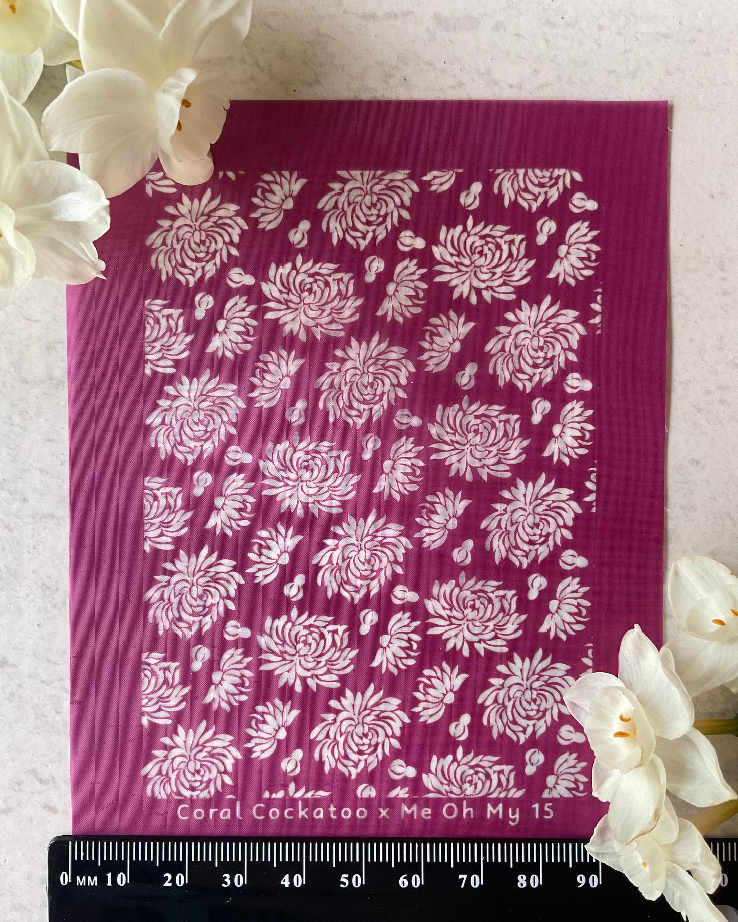Blooming Chrysanthemums Collab Silkscreen - Me Oh My Graphics x Coral Cockatoo 15