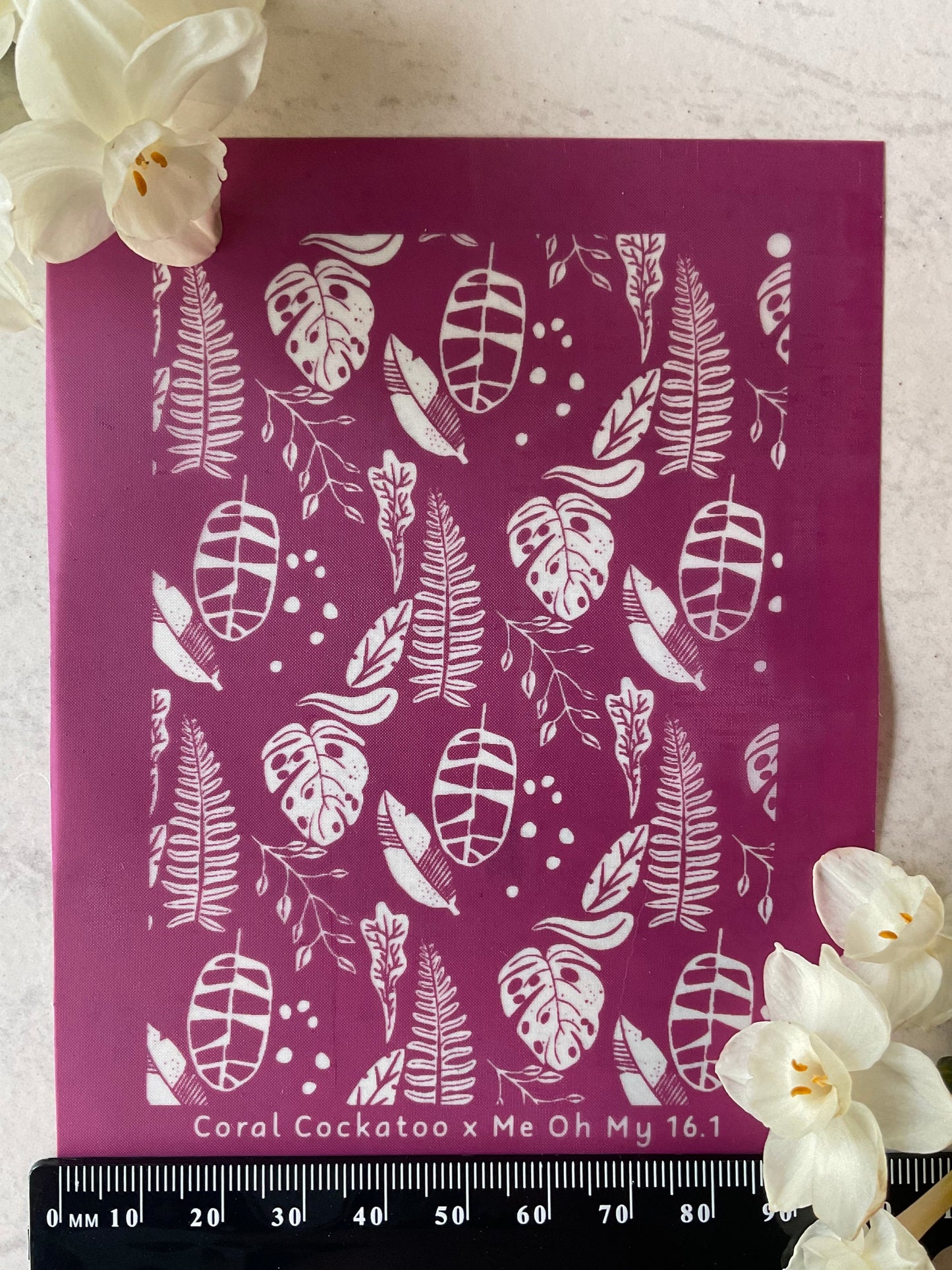 2 Part Jungle Garden Leaves Collab Silkscreen - Me Oh My Graphics x Coral Cockatoo 16