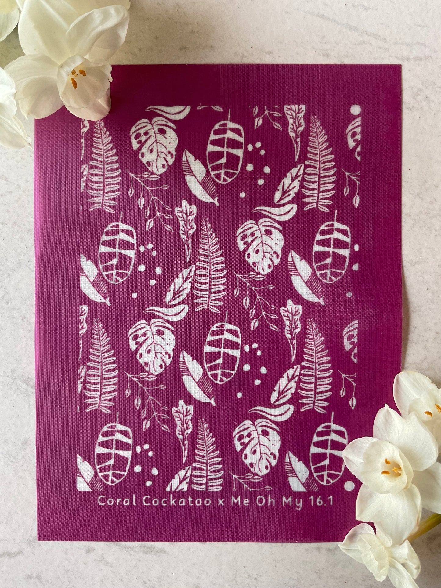 2 Part Jungle Garden Leaves Collab Silkscreen - Me Oh My Graphics x Coral Cockatoo 16