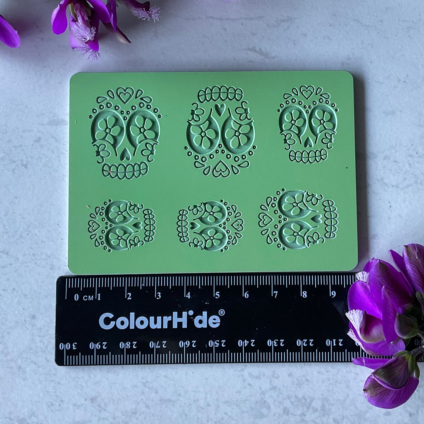 Sugar Skull Blooming Floral Eyes Collab Texture Mat - My Clay Co X Coral Cockatoo