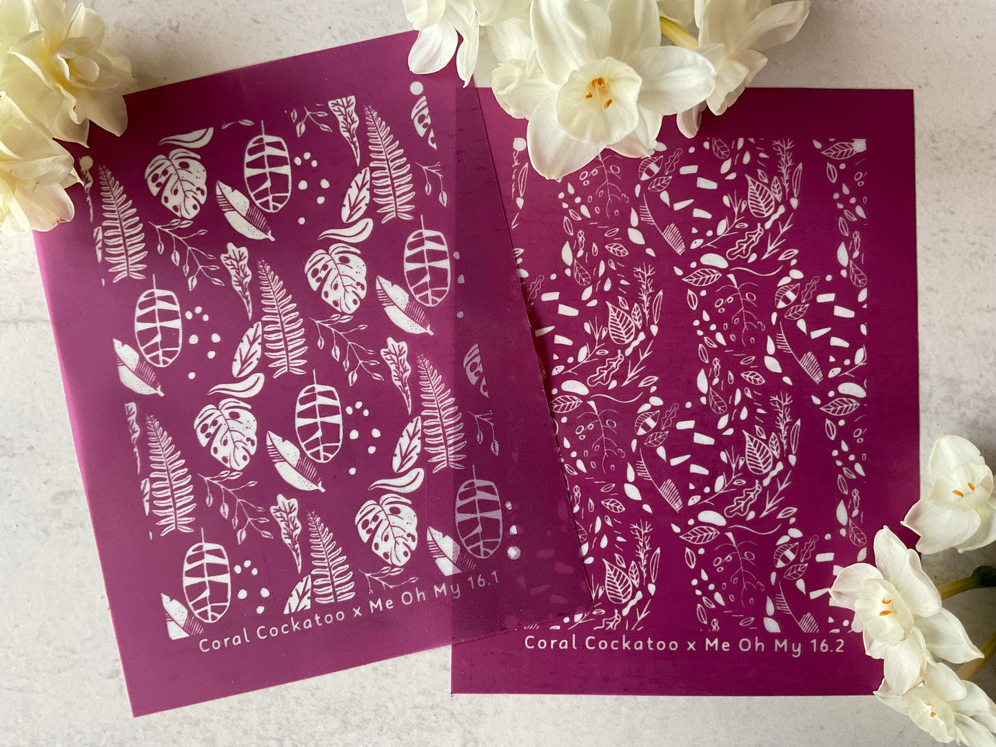 2 Part Jungle Garden Leaves Collab Silkscreen - Me Oh My Graphics x Coral Cockatoo 16