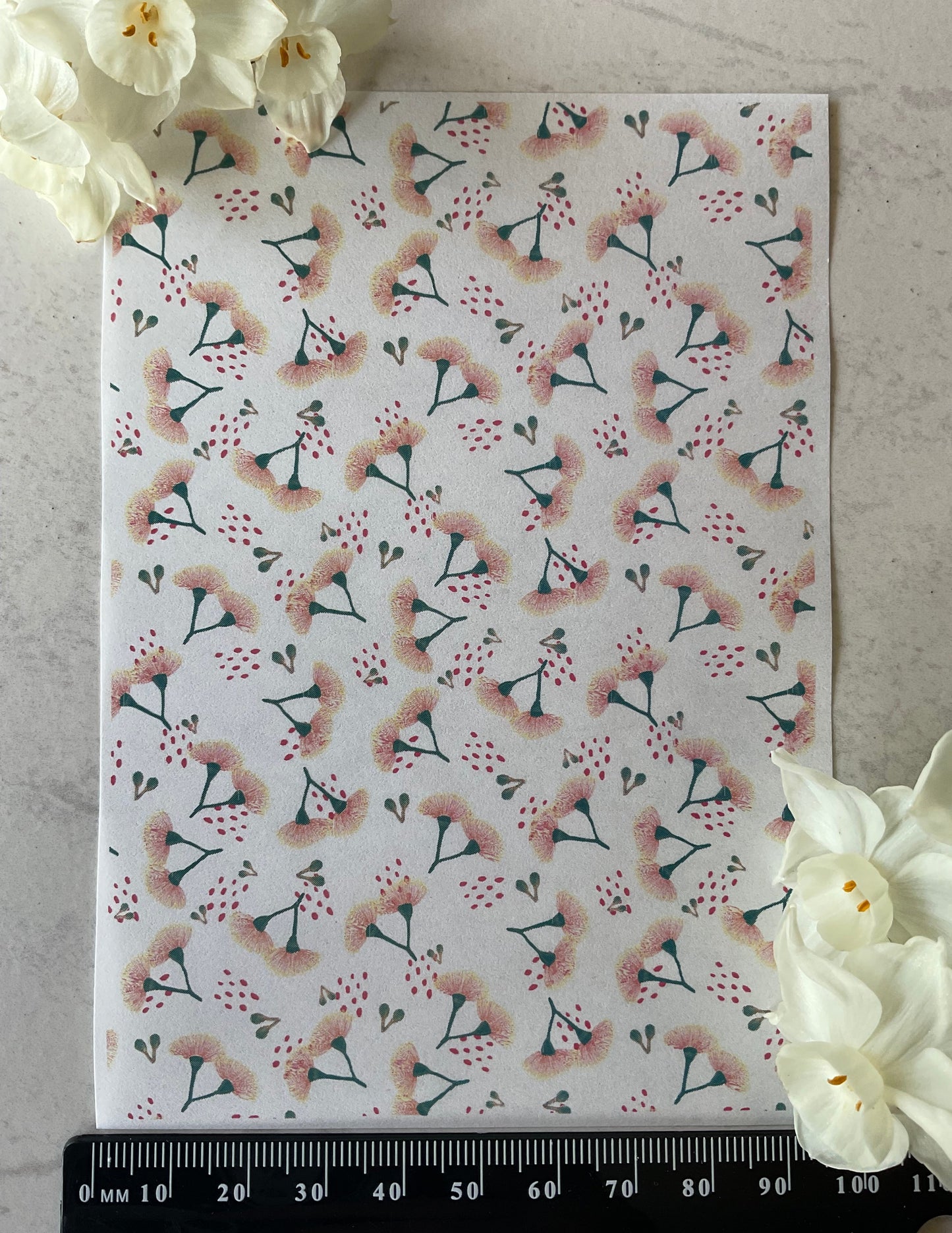 Pretty Dancing Gum Blossoms Collab Colour Water Soluble Transfer - Me Oh My Graphics x Coral Cockatoo 14