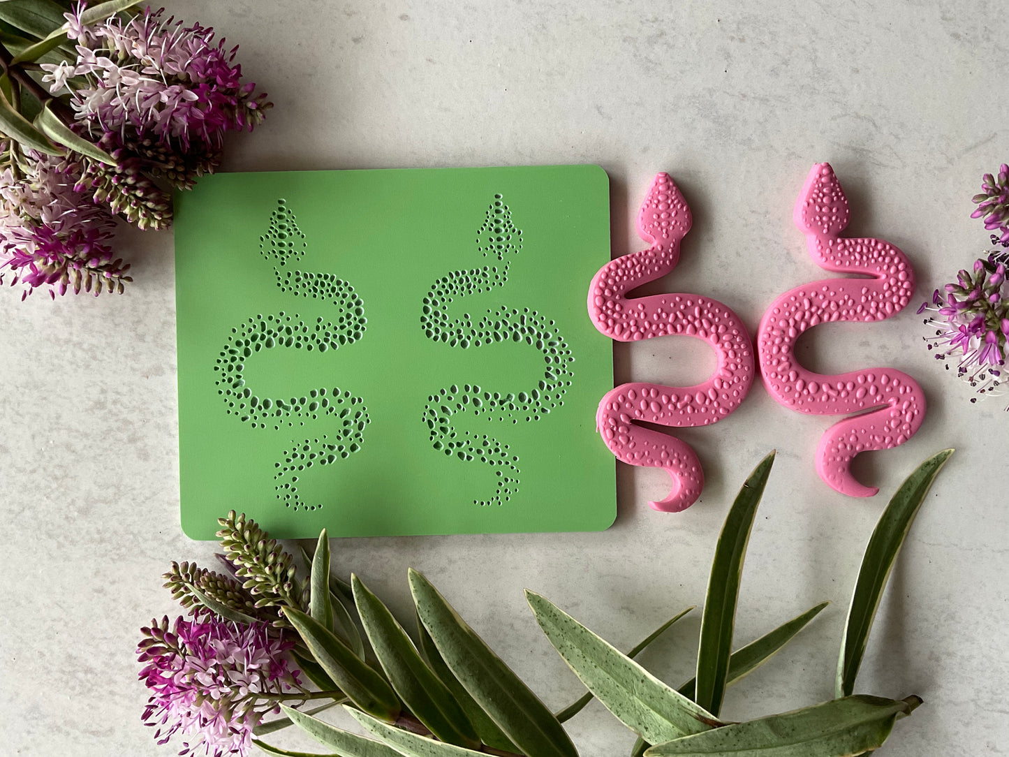 Patterned Snake Collab Texture Mat - My Clay Co X Coral Cockatoo