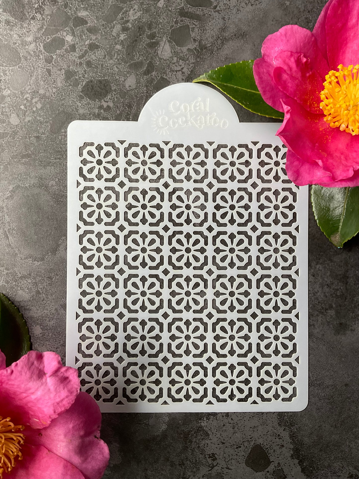 Star Flower Burst Tiles Stencil ST012