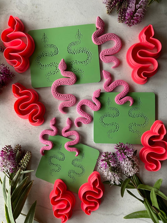Patterned Snake Collab Texture Mat - My Clay Co X Coral Cockatoo