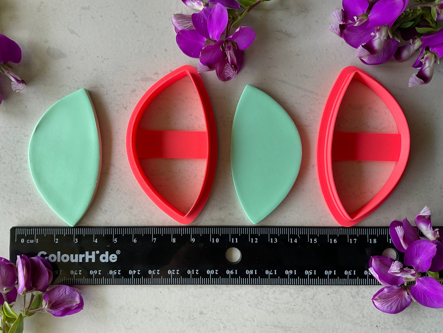 Hakea Seed Pod Mirrored Pair Polymer Clay Cutters
