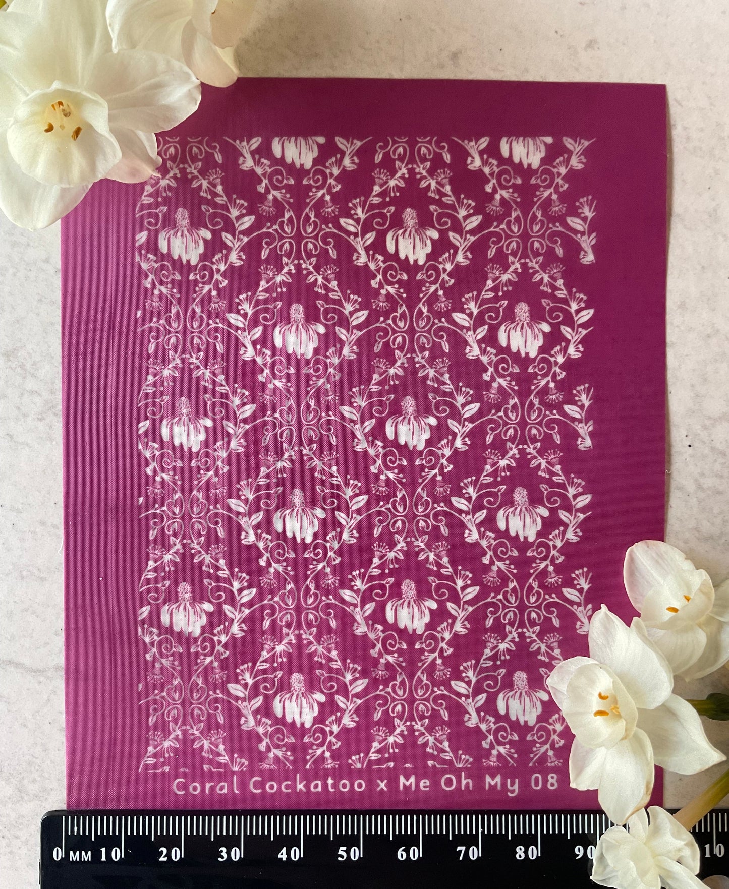 Cosy Daisies & Swirling Vines Collab Silkscreen - Me Oh My Graphics x Coral Cockatoo 08