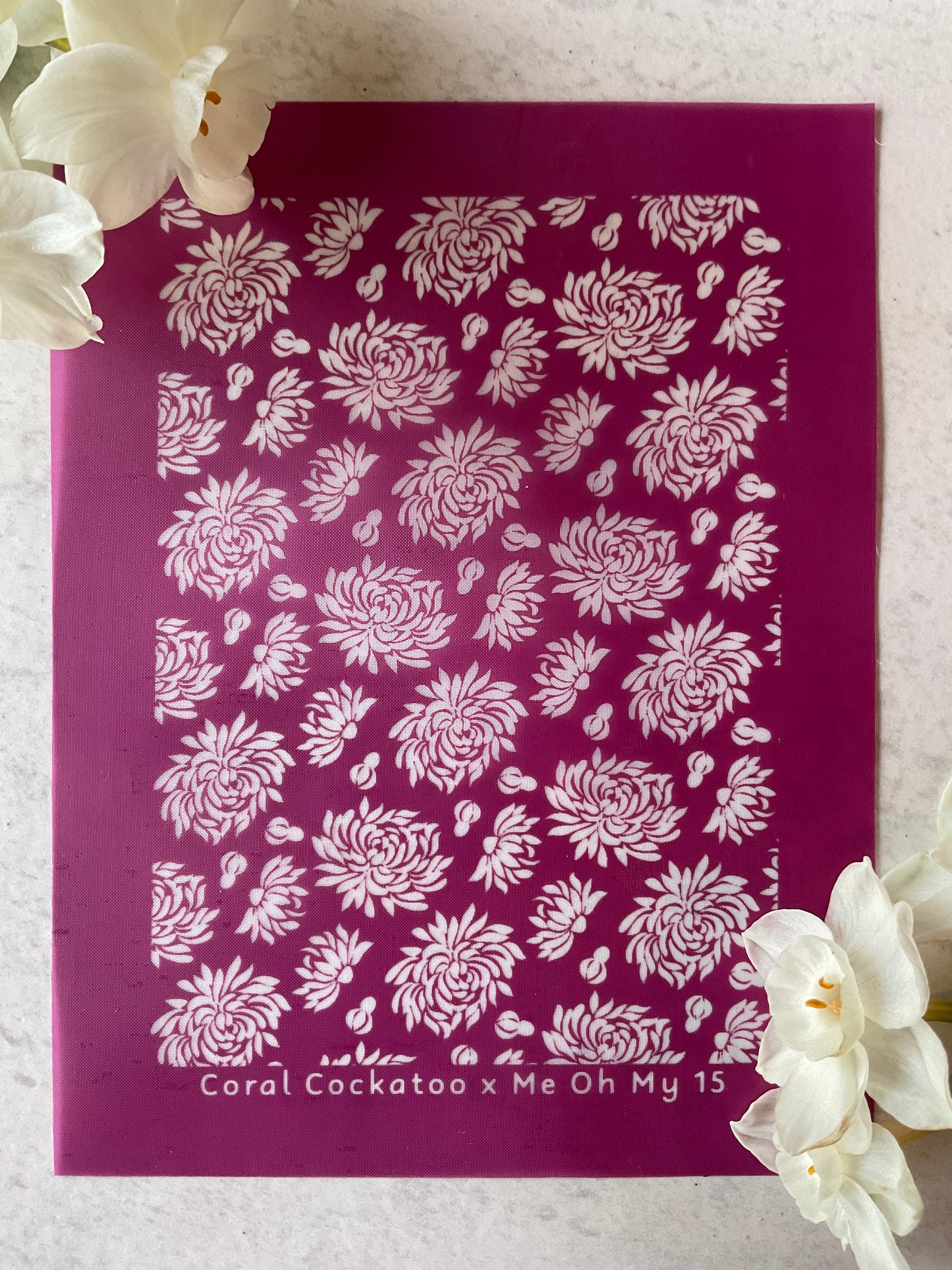 Blooming Chrysanthemums Collab Silkscreen - Me Oh My Graphics x Coral Cockatoo 15