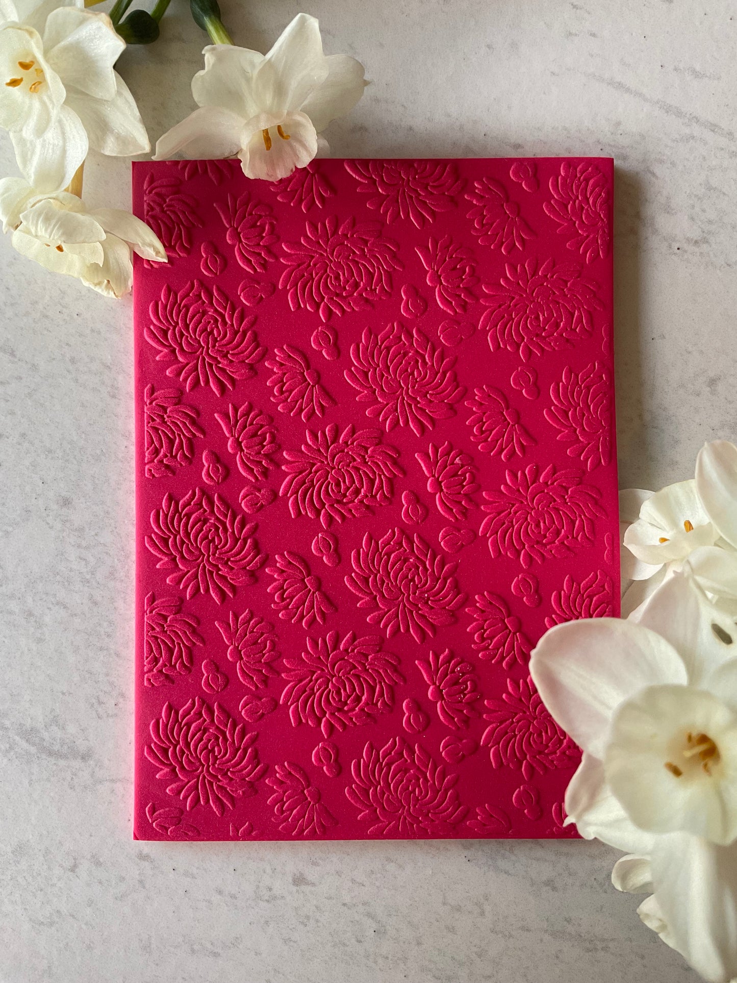 Blooming Chrysanthemum Flowers Collab Texture Mat - Me Oh My Graphics x Coral Cockatoo 03