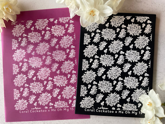 Blooming Chrysanthemums Collab Silkscreen - Me Oh My Graphics x Coral Cockatoo 15