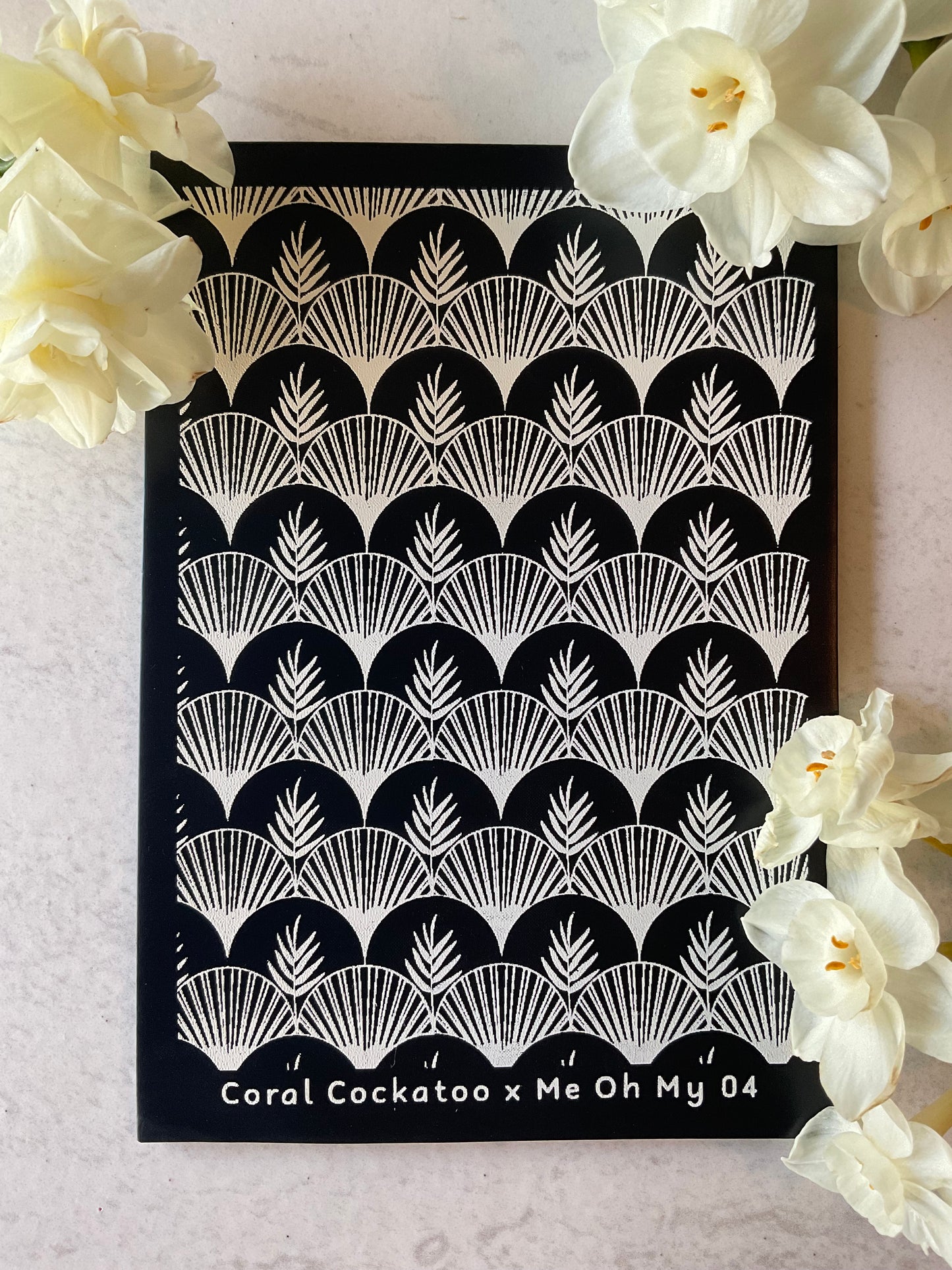 Art Deco Palms & Fans Scallops Collab Silkscreen - Me Oh My Graphics x Coral Cockatoo 04