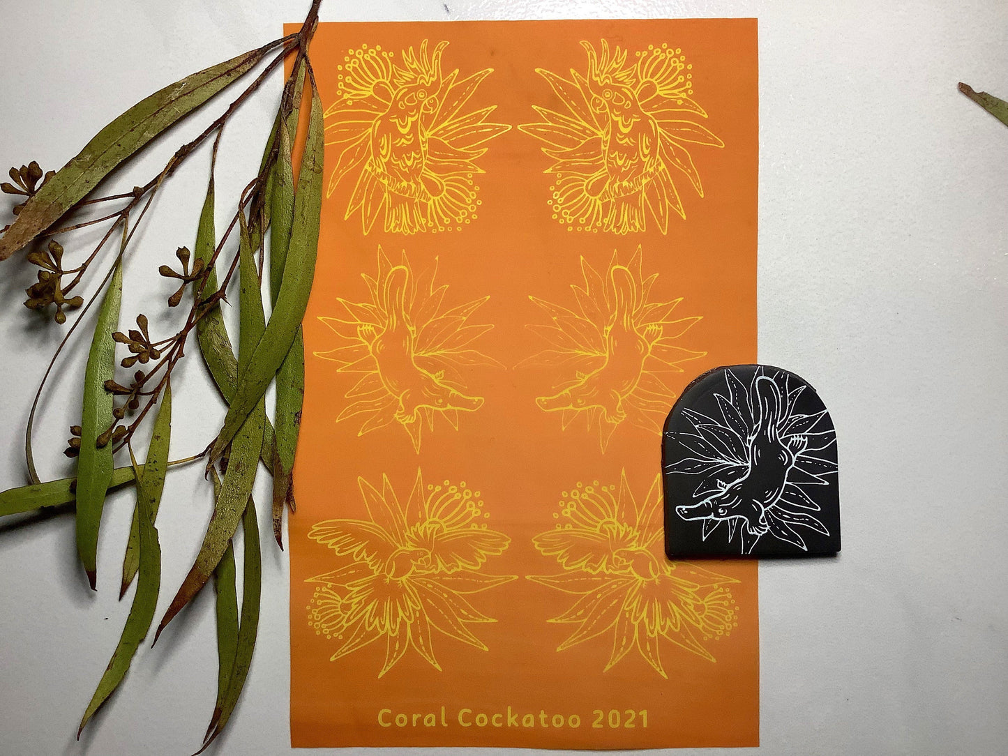 Platypus & Cockatoos Earring Pairs Silkscreen 014