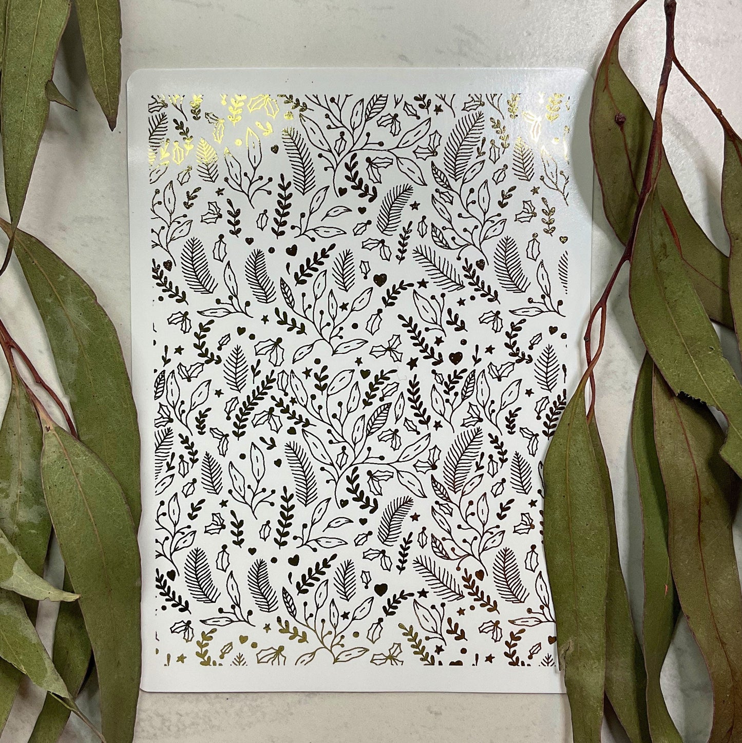 Christmas Flora Gold Foil 012