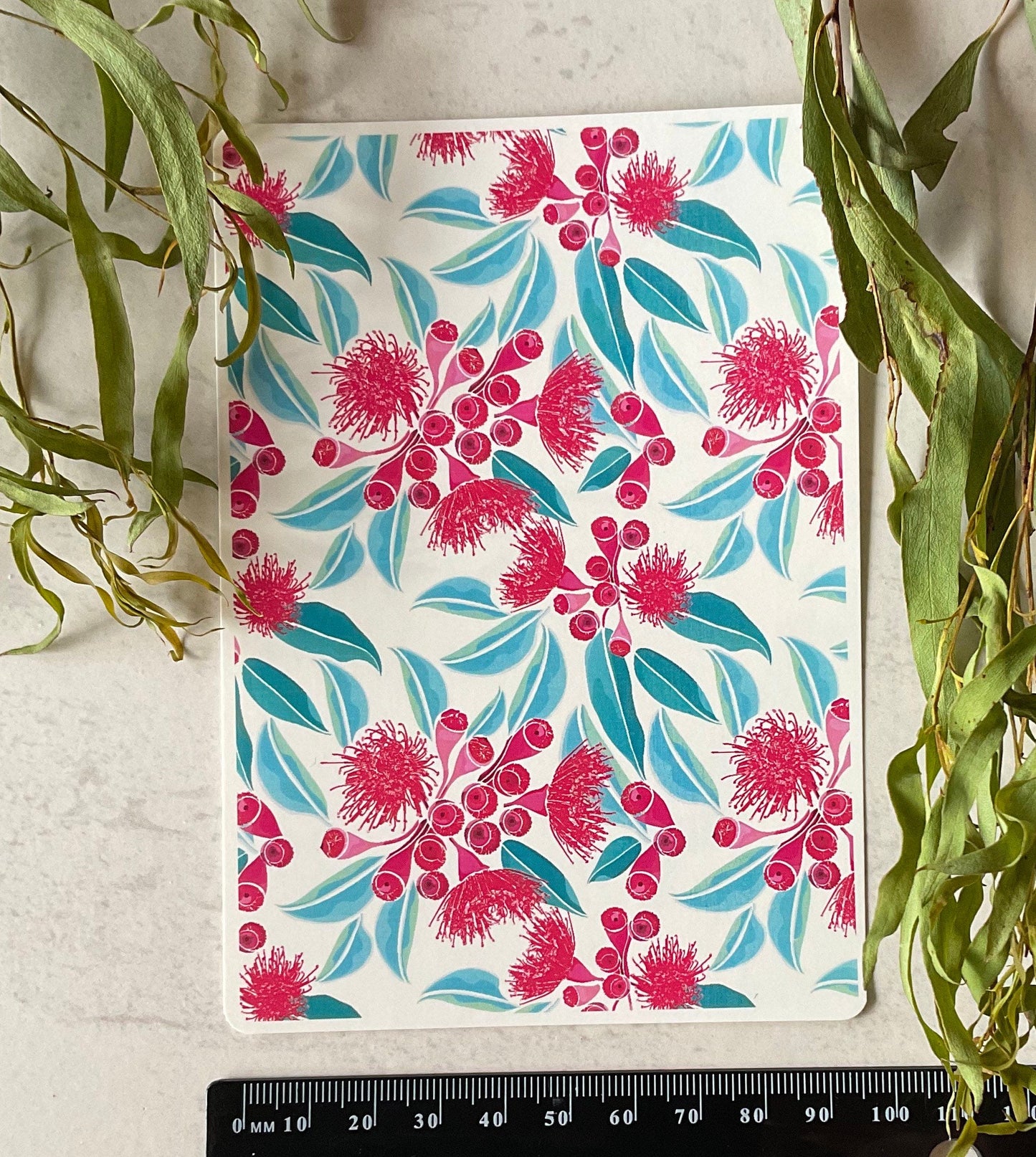 Watercolour Contemporary Full Bloom Gum Blossoms 164