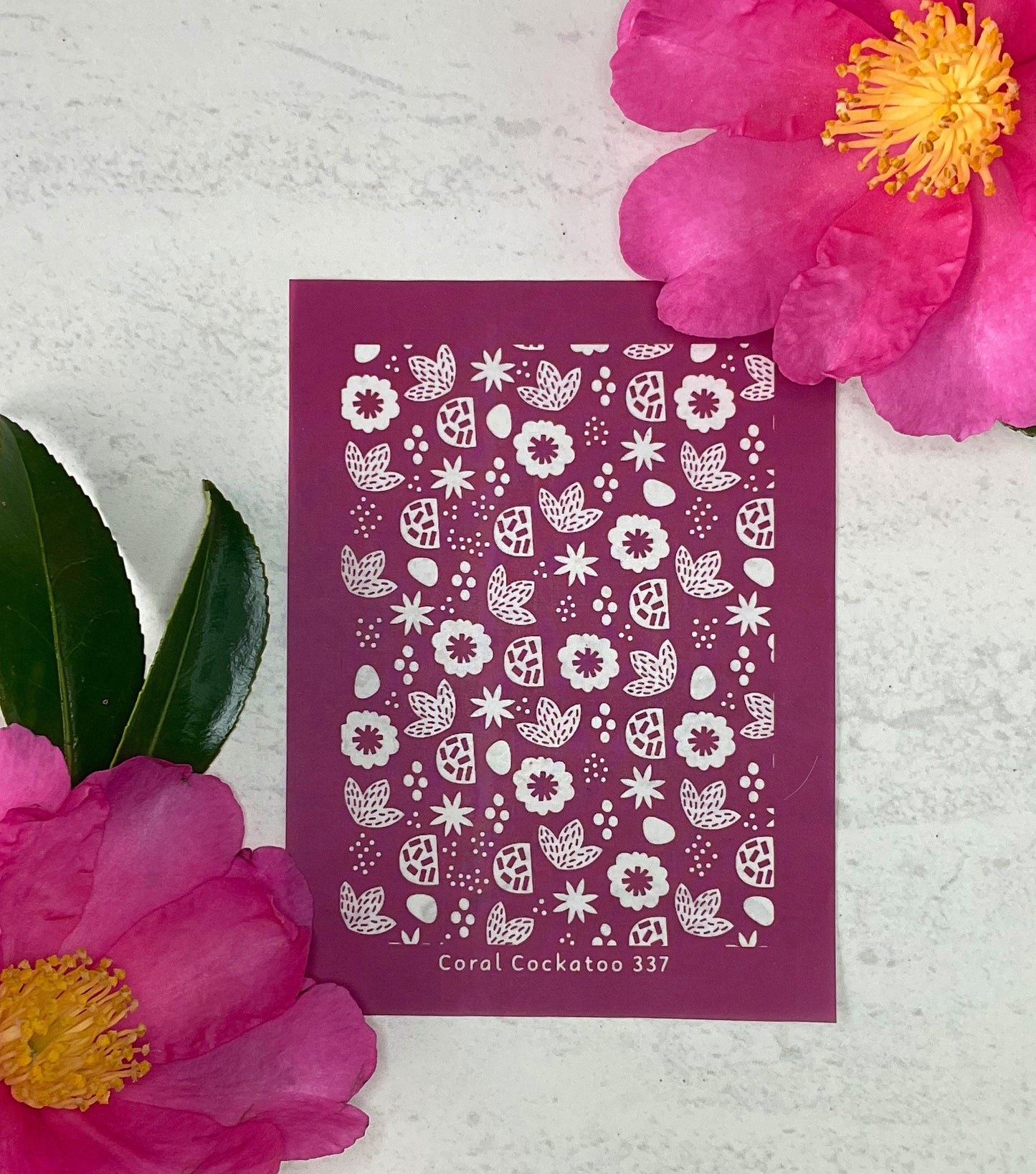 Contemporary Bohemian Florals Silkscreen 337
