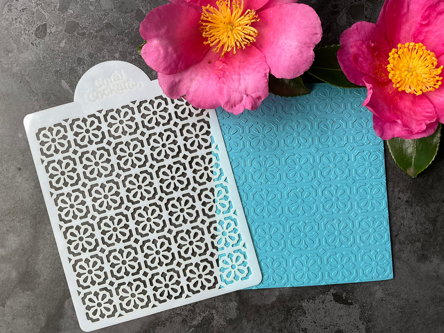 Star Flower Burst Tiles Stencil ST012