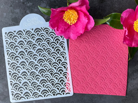 Mermaid Scales Stencil ST040