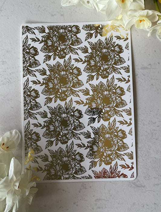 Peony Bouquet Gold Foil 075