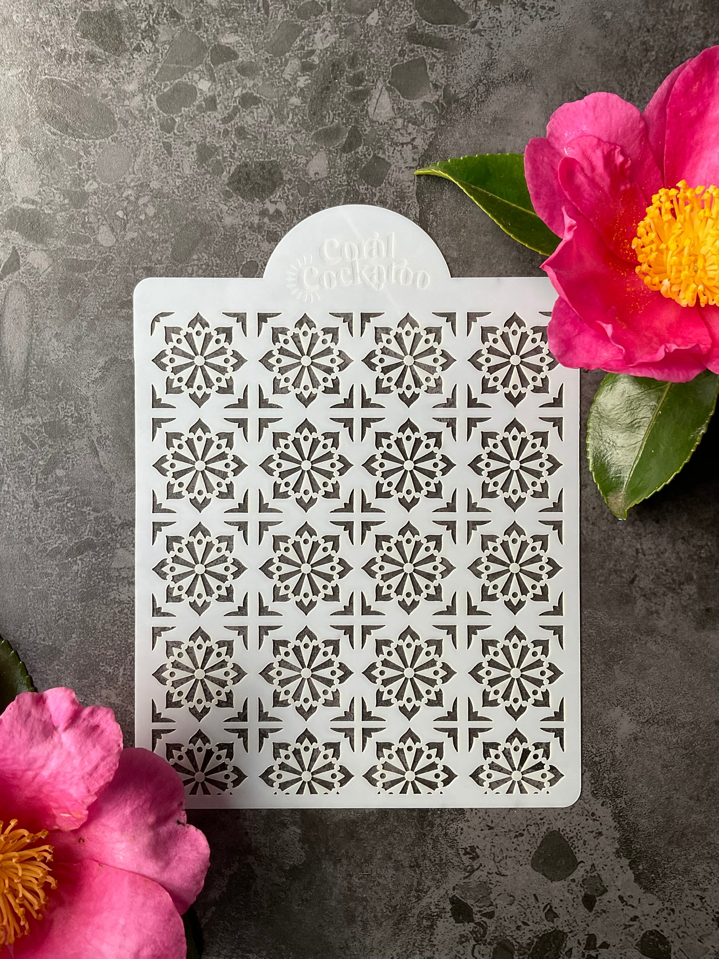 Boho Mandala Sun Tiles Stencil ST009