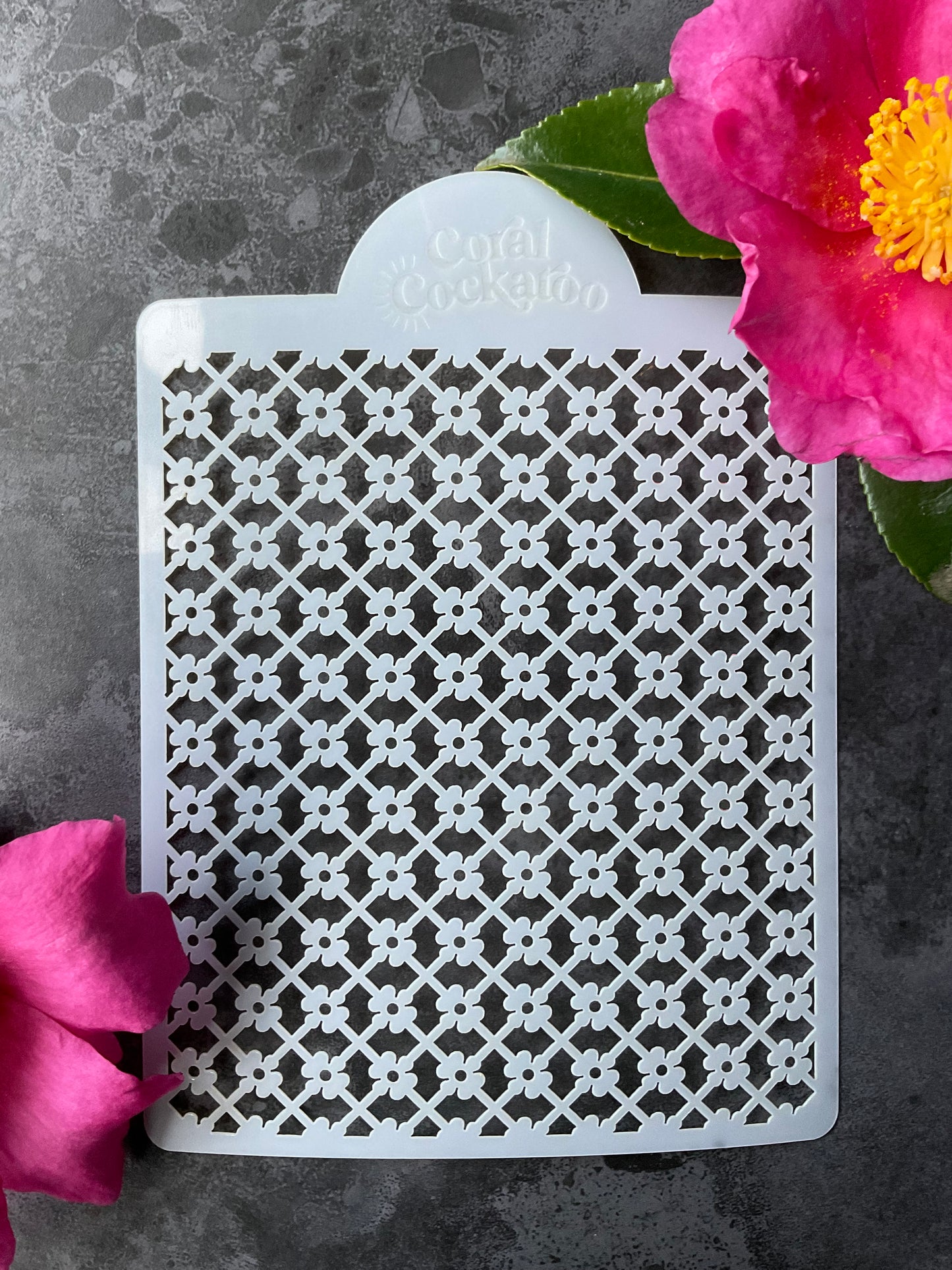Spring Daisy Flower Lattice Stencil ST029
