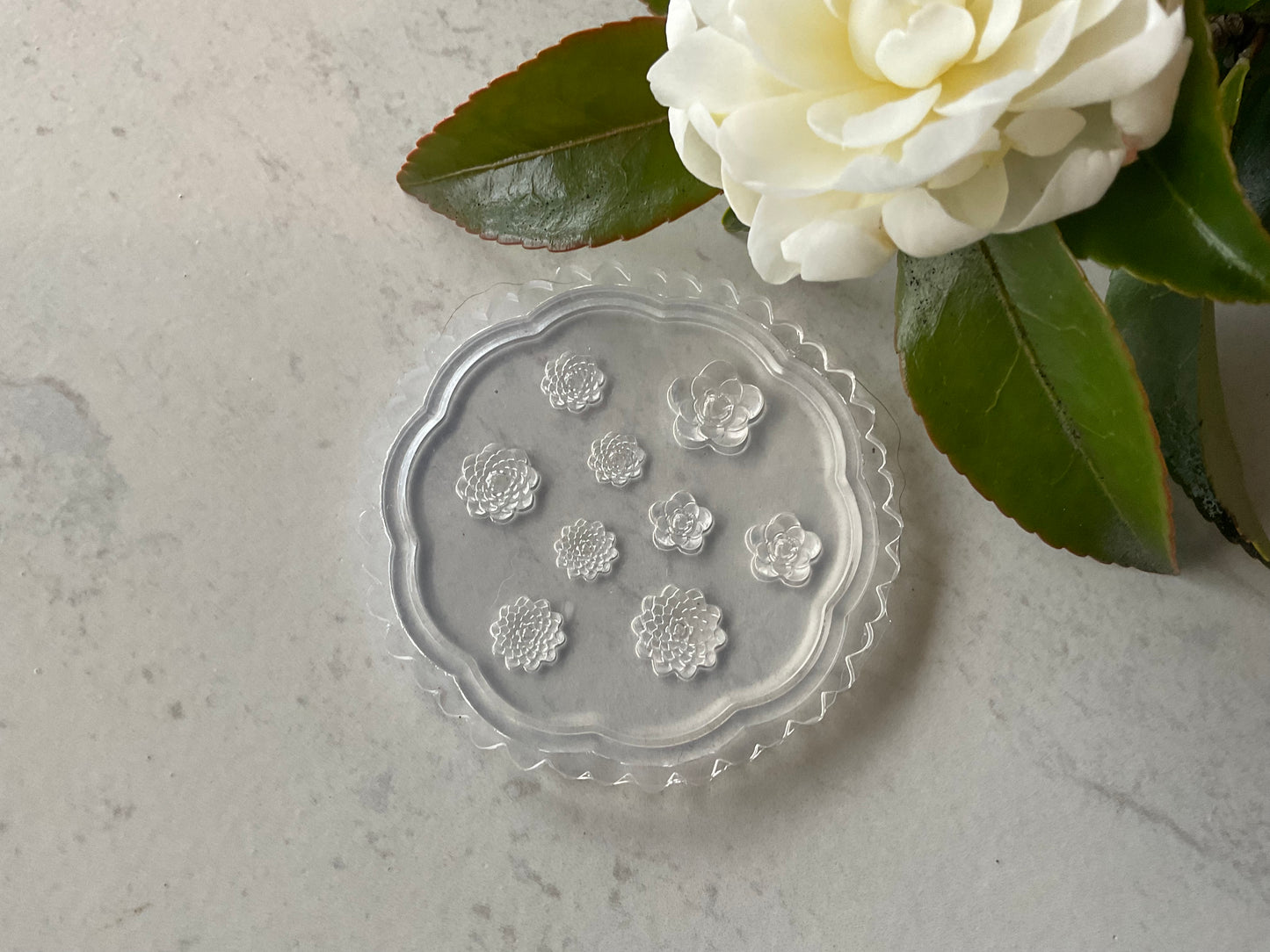 Chrysanthemum Mandala Floral Miniature Silicone Mold 009