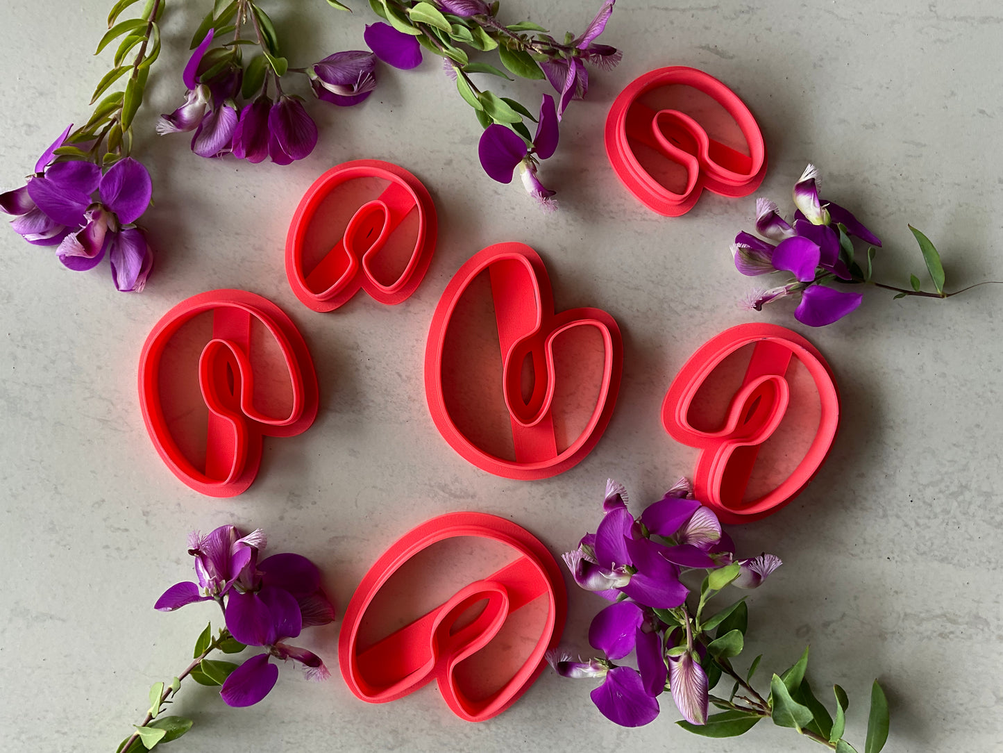 Horse Shoe Hoops Mirrored Pair Polymer Clay Cutters