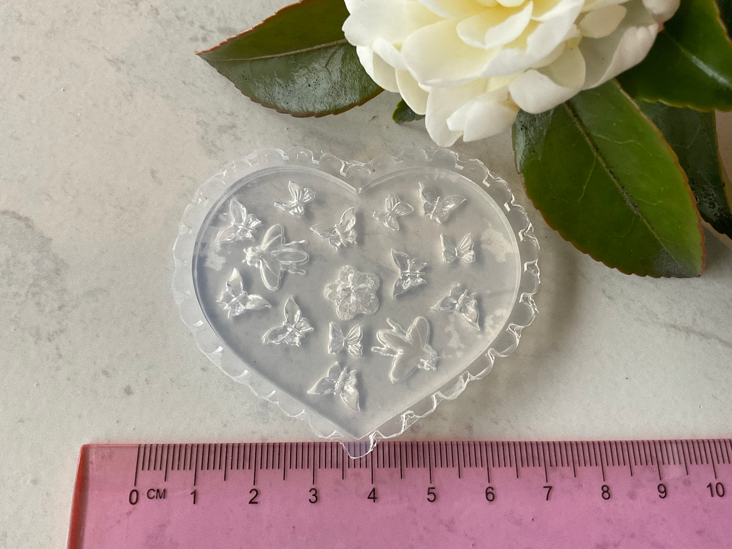 Bees and Butterflies Floral Miniature Silicone Mold 005