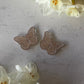 Clear Monarch Butterfly Acrylic Charm Pair