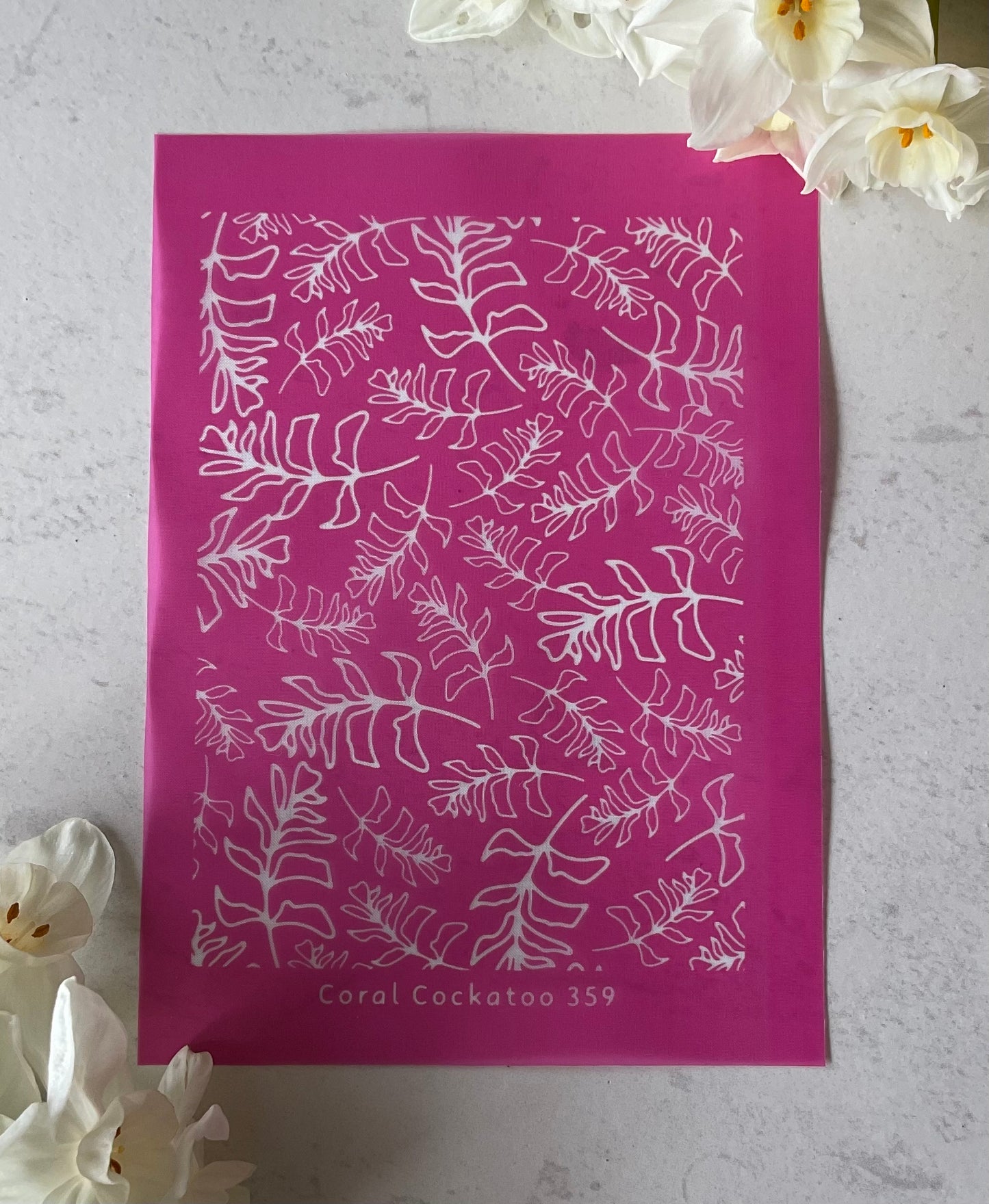 Ditsy Monoline Ferns Silkscreen 359