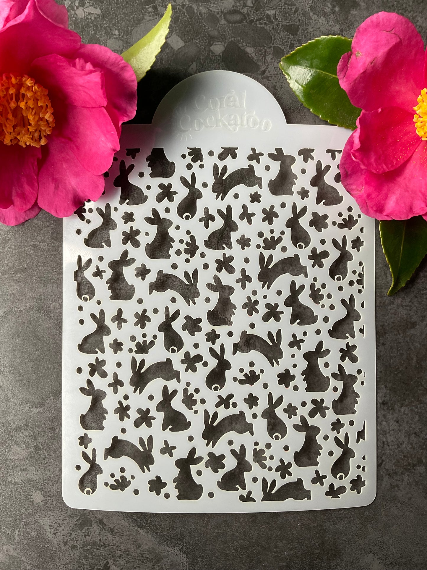 Ditsy Spring Easter Bunnies Stencil ST052