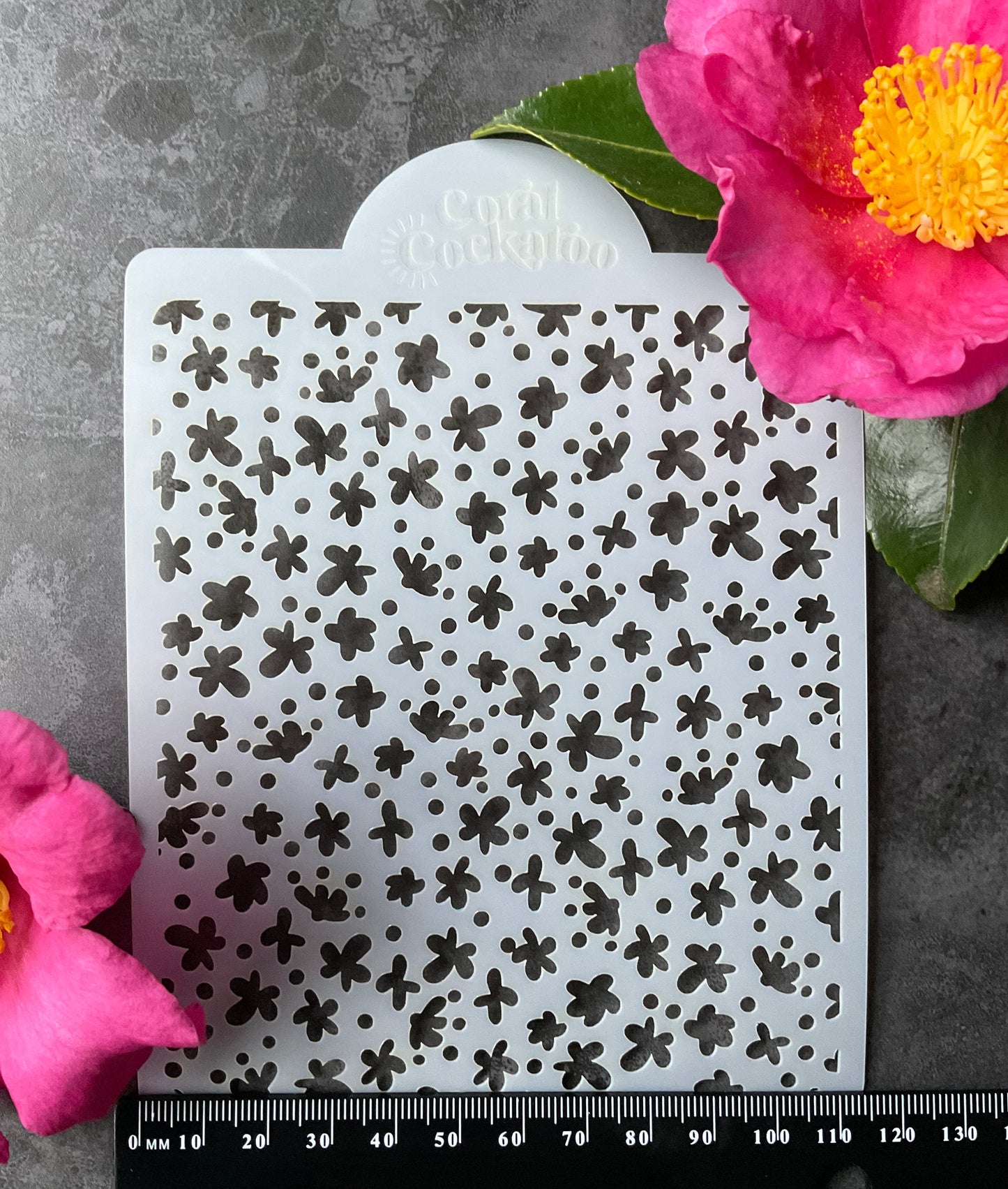 Ditsy Daisy Explosion Stencil ST033