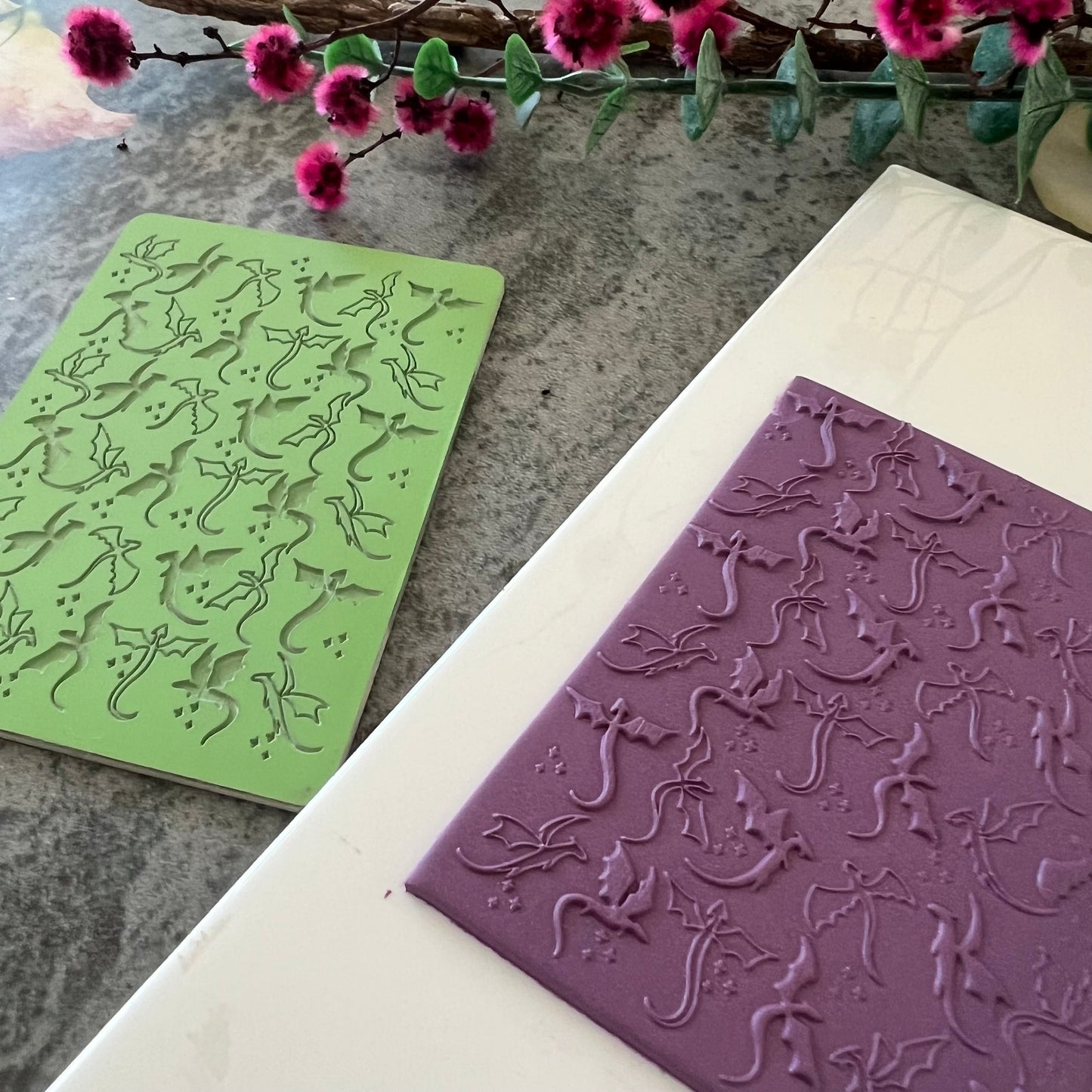 Dragon Flight Texture Mat - My Clay Co X Coral Cockatoo Collab 028