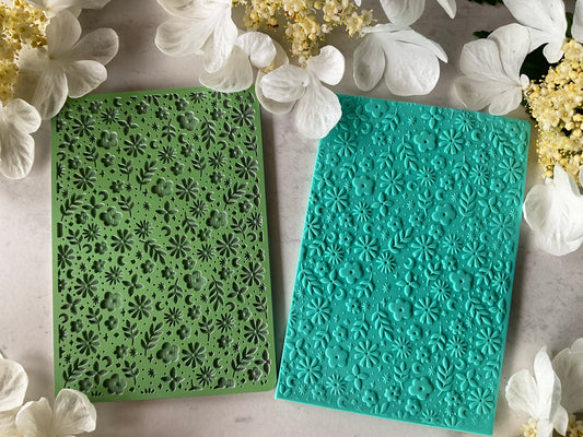 Celestial Floral Blooms Texture Mat