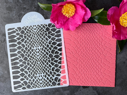 Python Snake Scales Stencil ST039