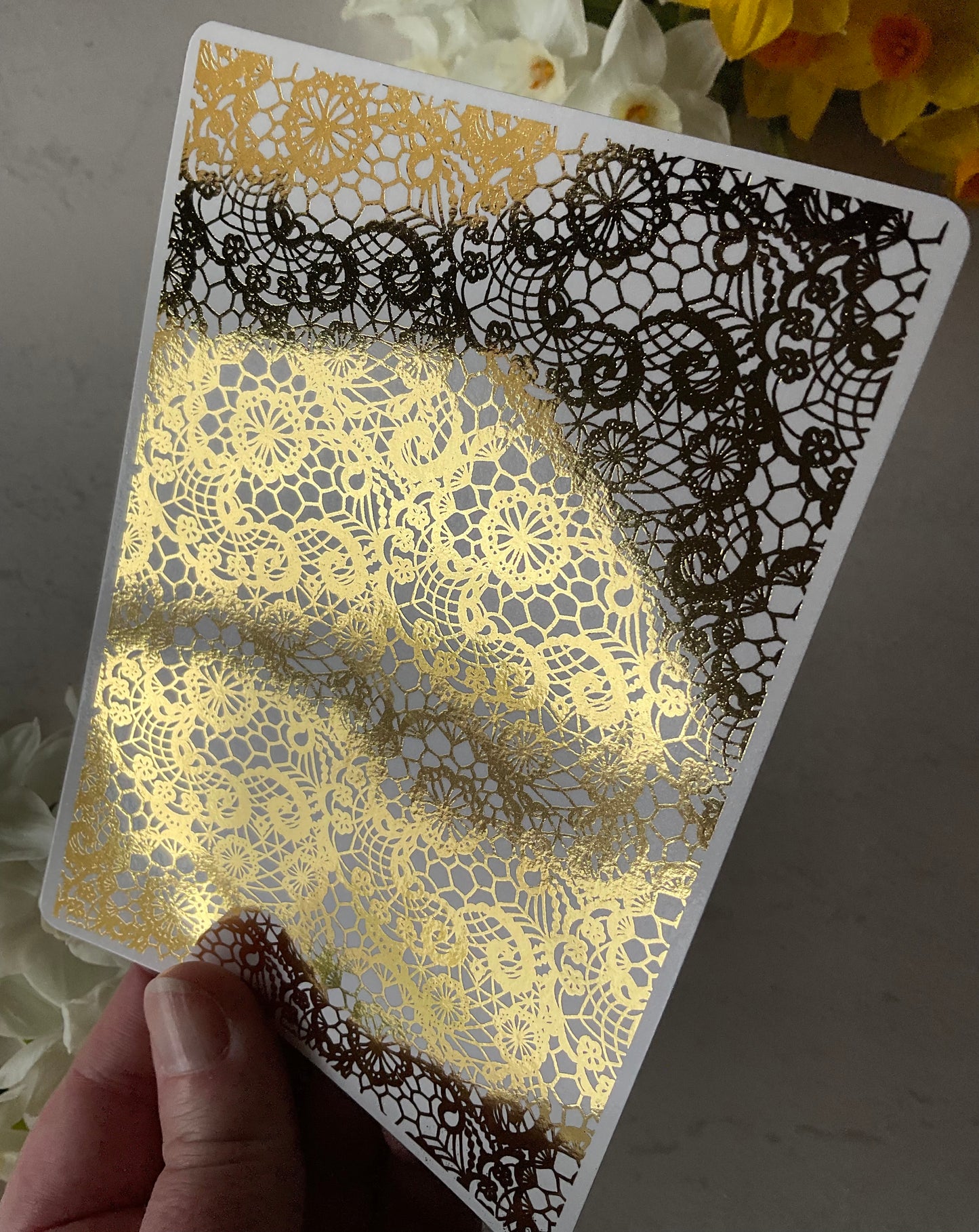 Ornate Lace Gold Foil Water Transfer 079