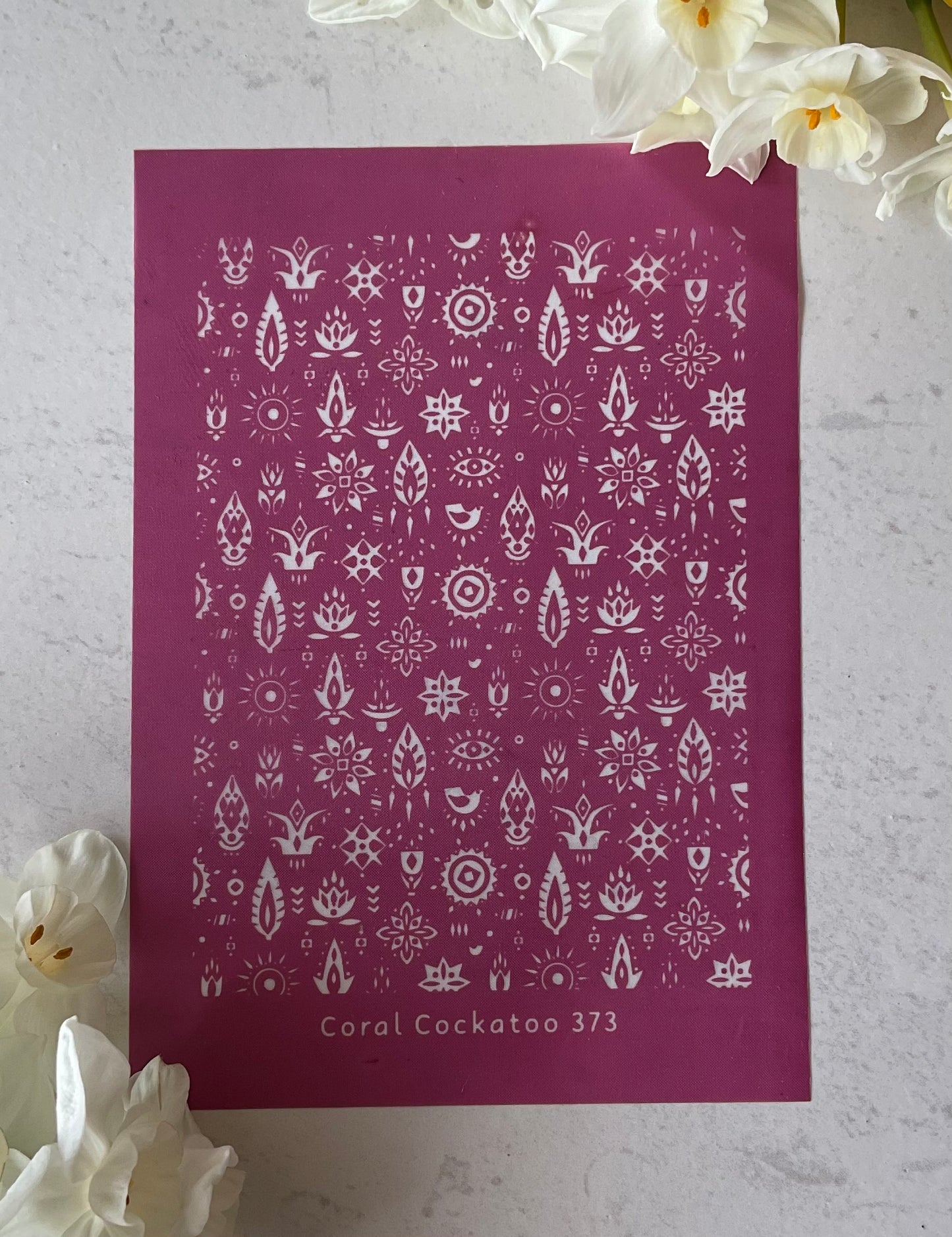 Ornate Tribal Symbols Silkscreen 373