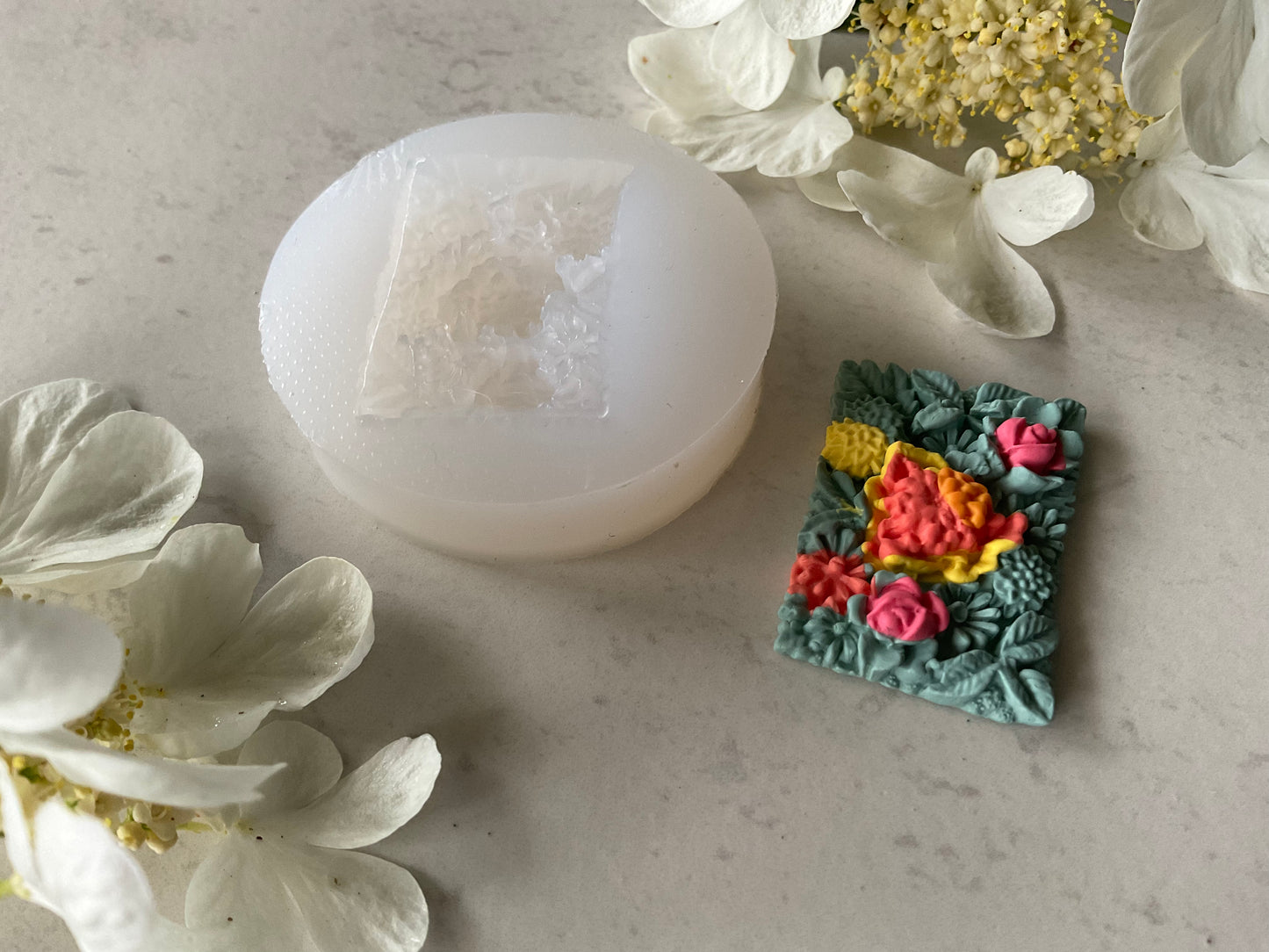 Rose & Daisy Flower Garden Silicone Mold