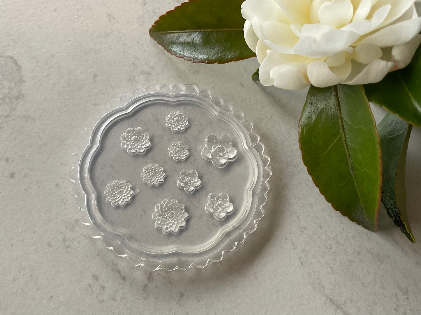 Chrysanthemum Mandala Floral Miniature Silicone Mold 009