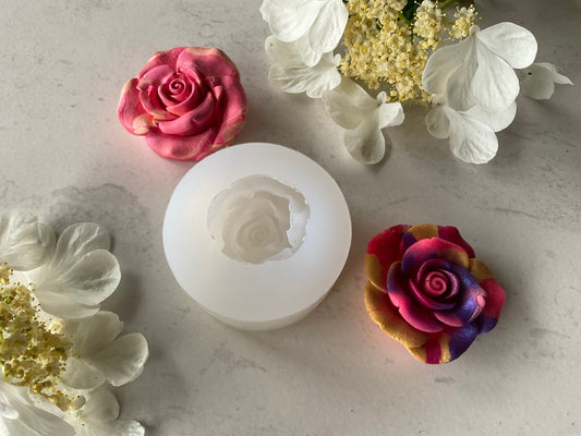 Large Garden Rose Flower Silicone Mold