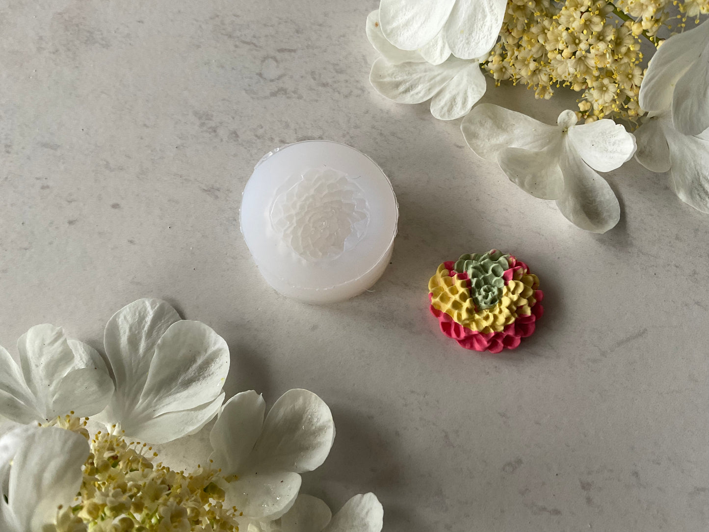 Zinnia Flower Silicone Mold