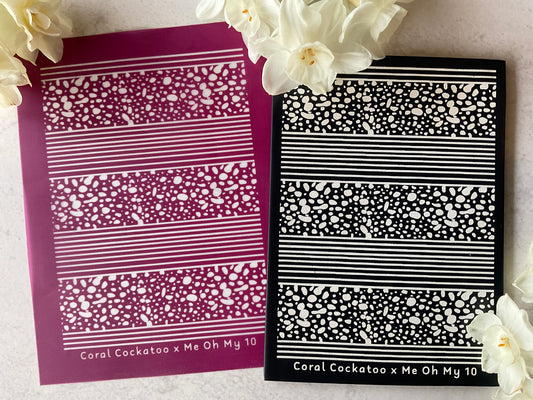 Stripes & Clashing Organic Pebbles Collab Silkscreen - Me Oh My Graphics x Coral Cockatoo 10