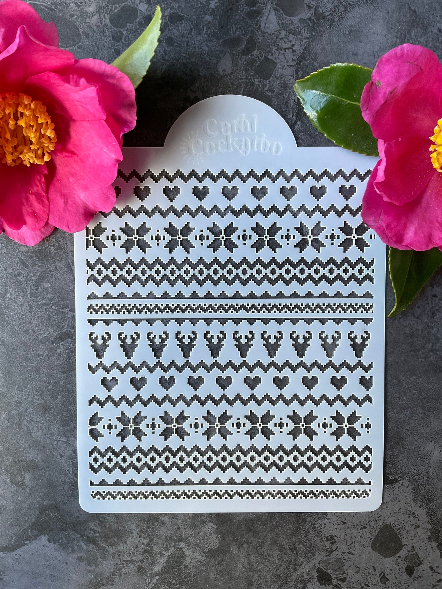 Micro Christmas Sweater Knit Stencil ST045