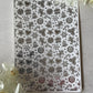 Ditsy Gingerbread Silver Foil Water Transfer 089