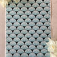 Art Deco Fan Scallops Only in Sky Blue Collab Colour Water Soluble Transfer - Me Oh My Graphics x Coral Cockatoo 30