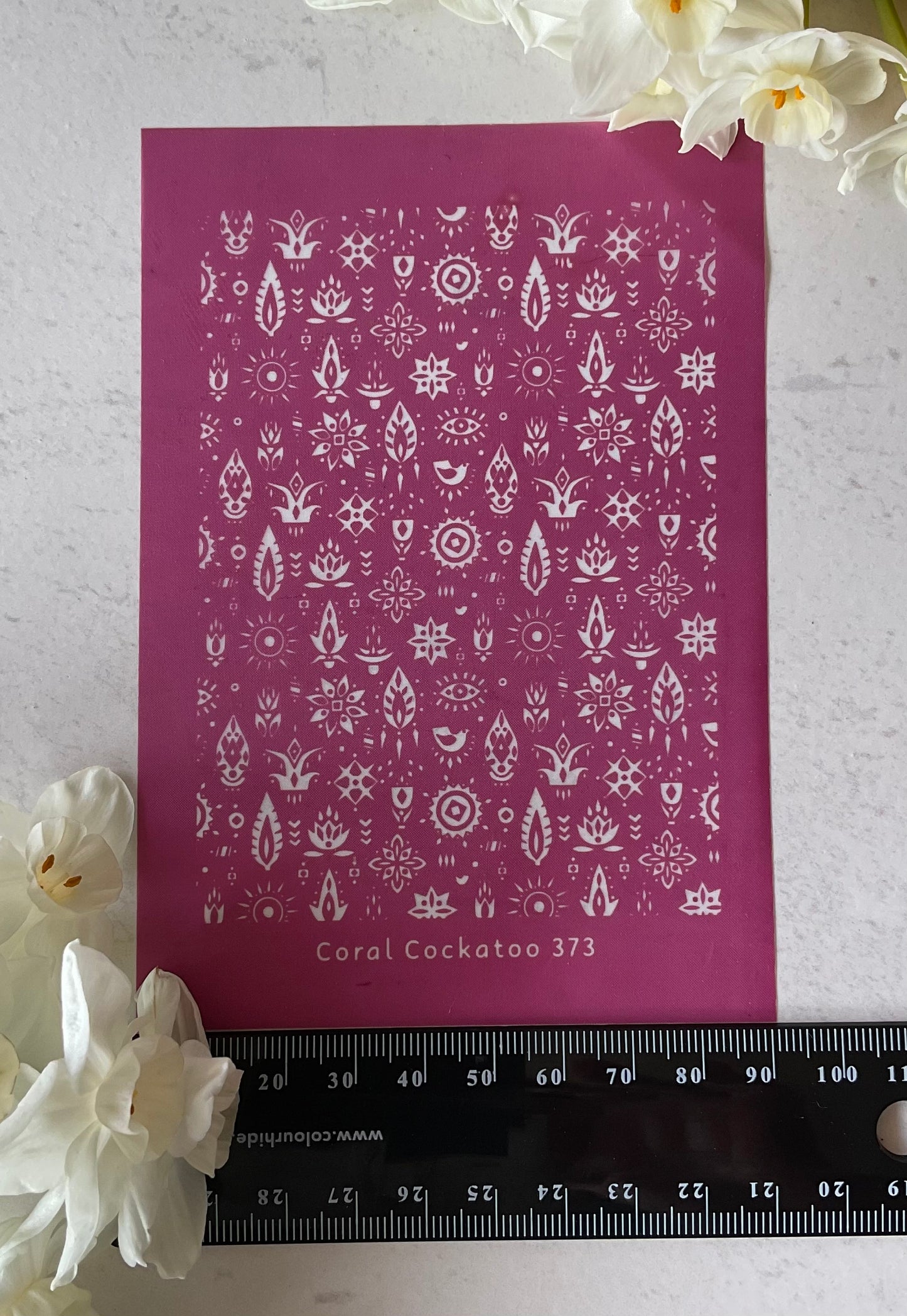 Ornate Tribal Symbols Silkscreen 373